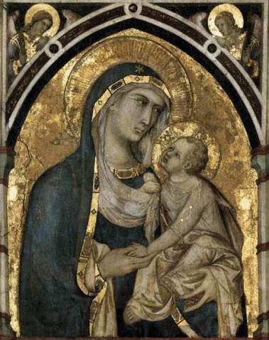 Madonna and Child with St. Francis and St. John the Baptist ca. 1320 by Pietro Lorenzetti   San Francesco Basilica Assisi